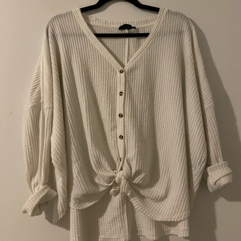 White knit Urban Outfitters sweater